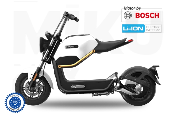 EEC Elektro Roller Miku Max 800W 60V 20Ah BOSCH Motor 10 Zoll Lithium-on Batterie